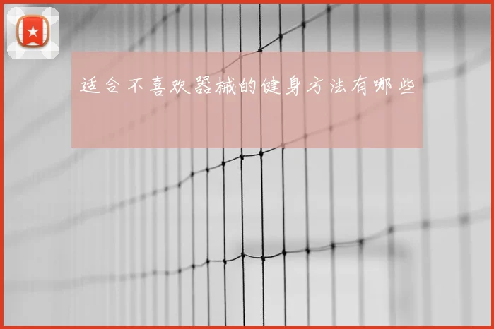 适合不喜欢器械的健身方法有哪些